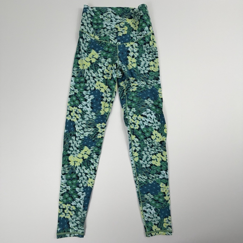 OFFLINE by Aerie‎ Leggings Womens XS Green Abstract Print High Rise Stretch